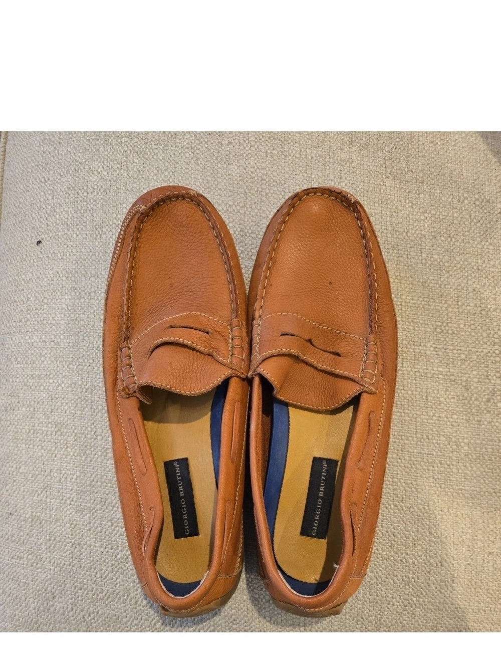 Giorgio Brutini Mens Size 13M Leather Loafers Brown